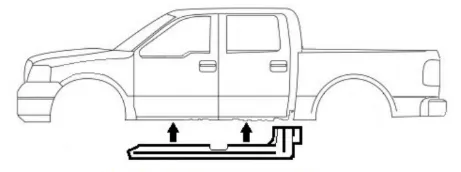 '04-'08 F-150 Crew Cab, Slip On Rocker Panel   Cab Corner Cover