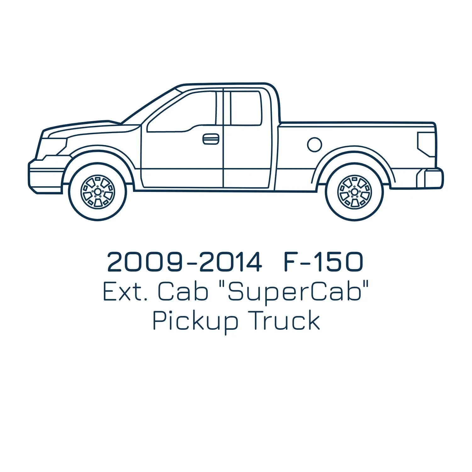 '09-'14 F-150 SuperCab Cab, Slip On Rocker Panel   Cab Corner Cover