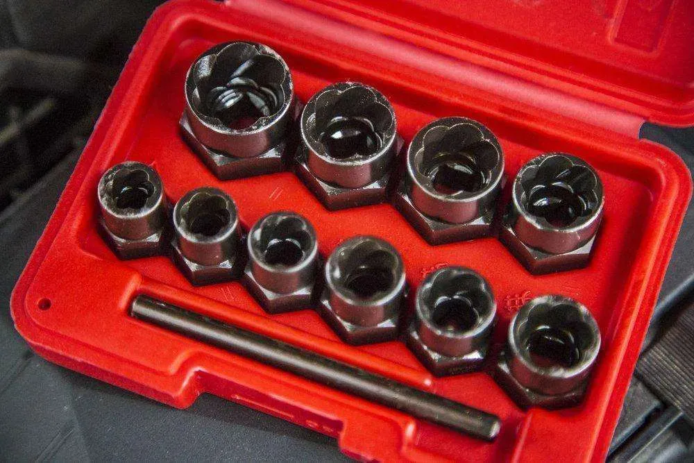 10Pc Grip & Twist Sockets Locking Wheel Nut Remover Damaged Rounded Bolts