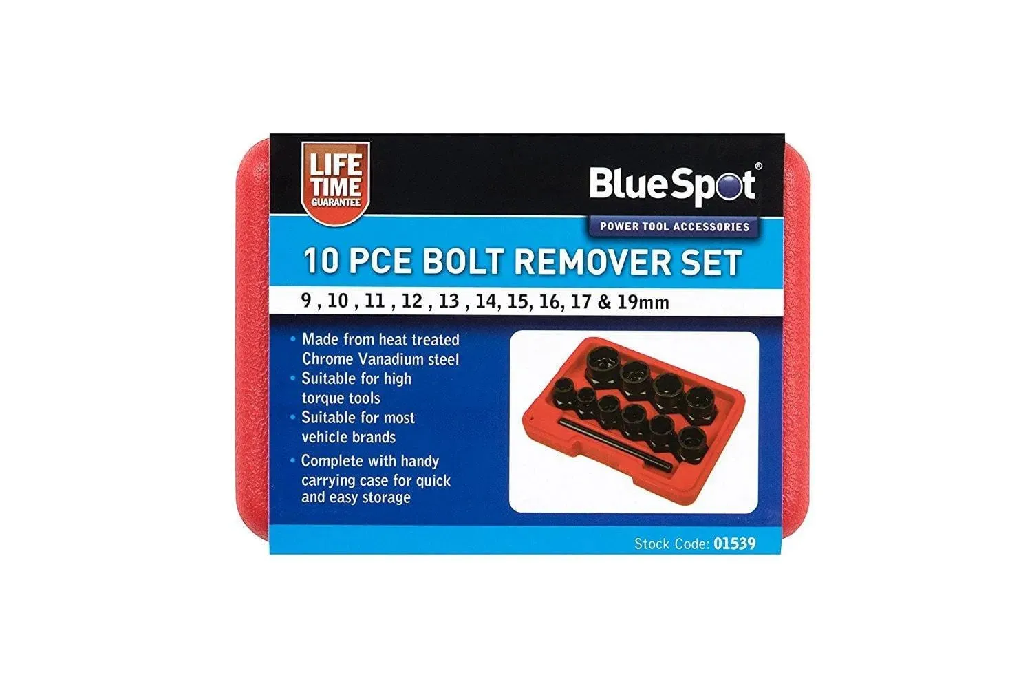 10Pc Grip & Twist Sockets Locking Wheel Nut Remover Damaged Rounded Bolts