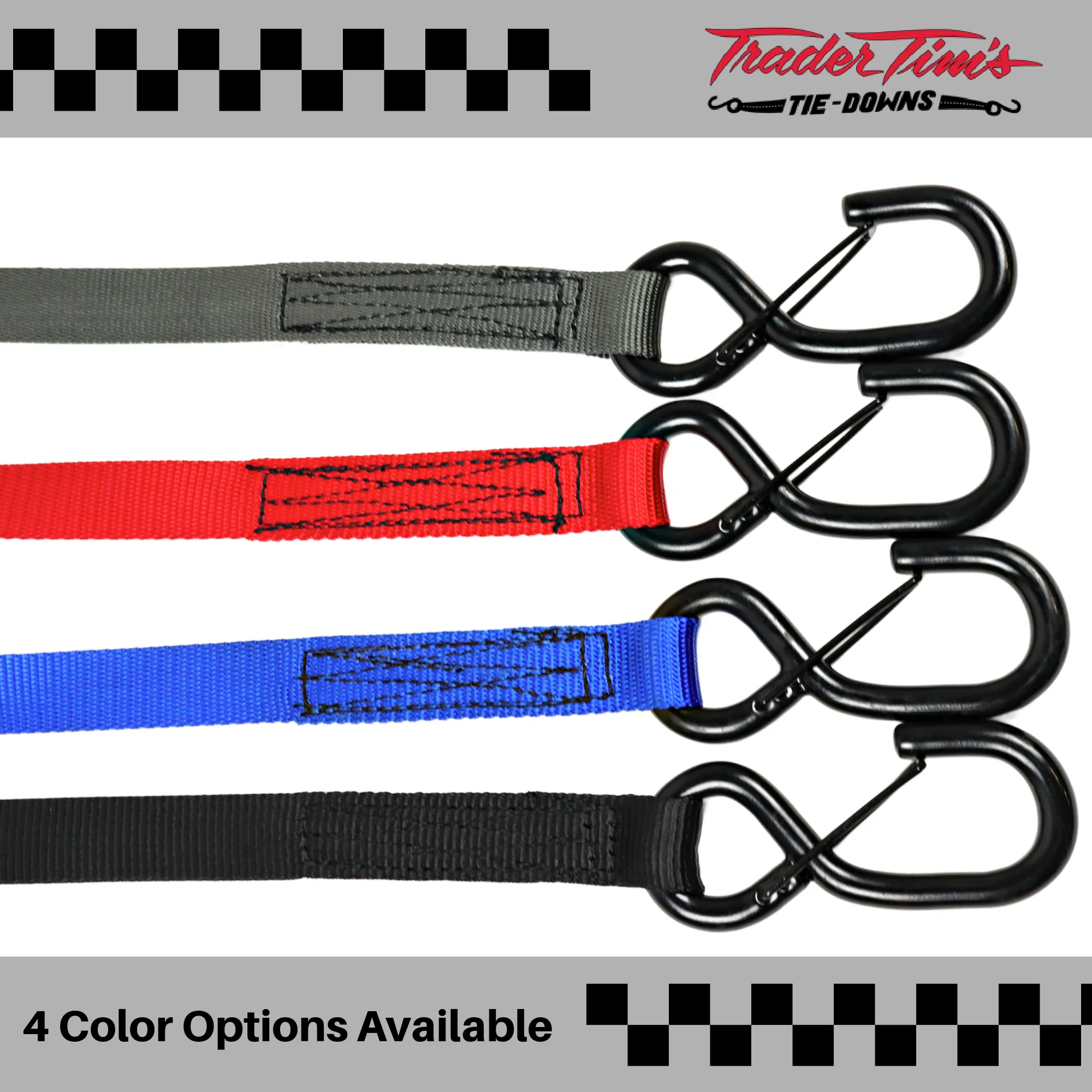 1" Cam-Lock Tie Down - Size & Color Options