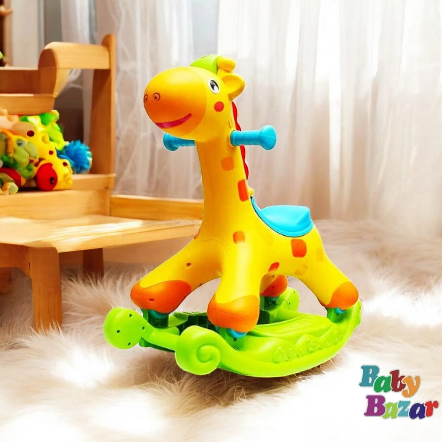 2-in-1 Rocking & Riding Giraffe – Fun & Interactive Toy for Kids