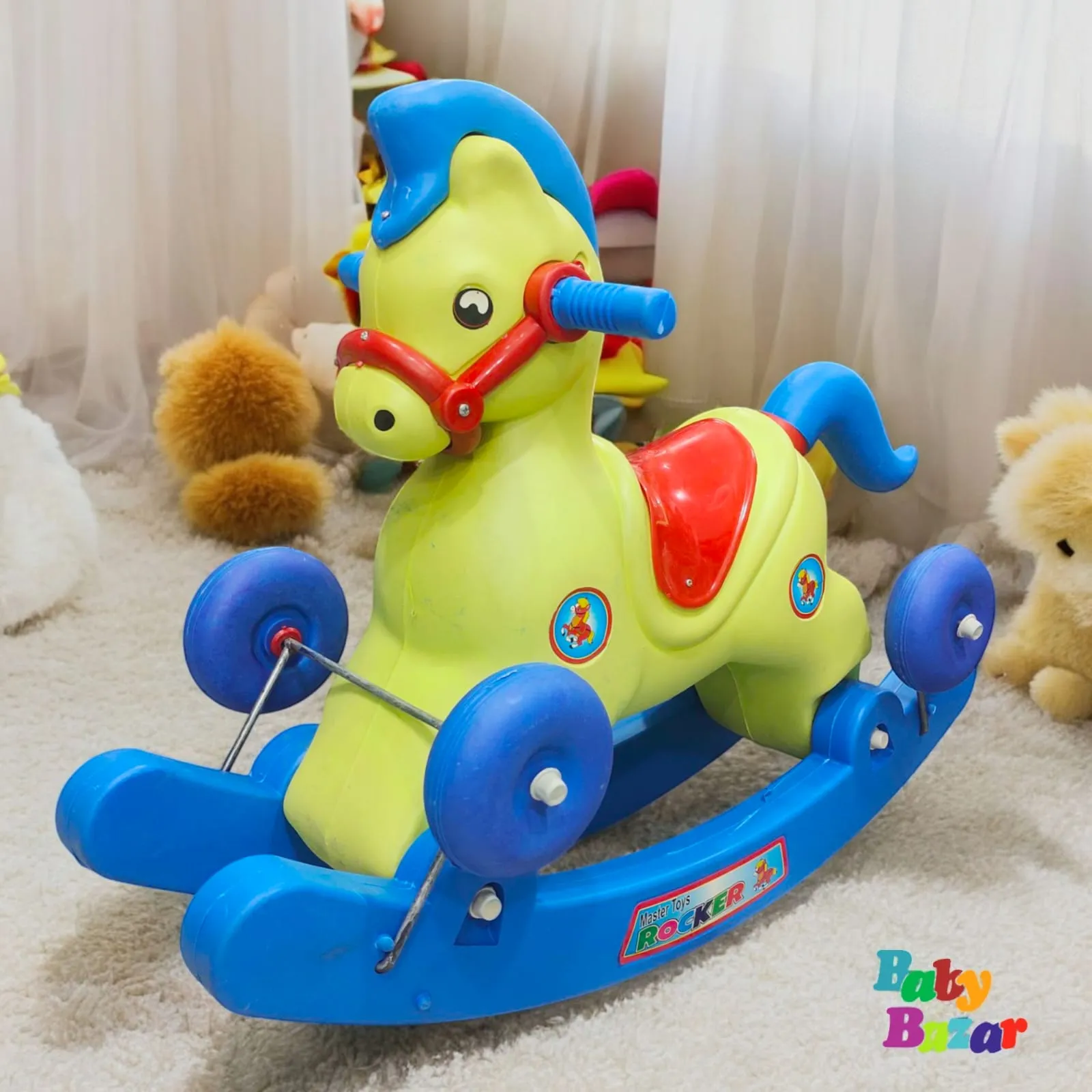 2-in-1 Rocking Horse with Wheels – Fun & Safe Ride for Kids