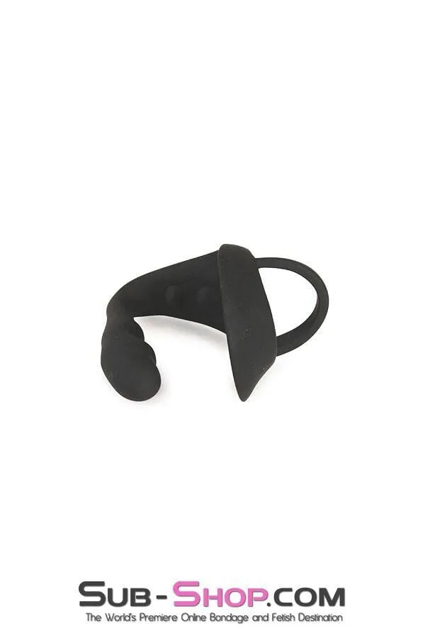 2390M      Prostate Plug with Stay Harder Cock and Balls Rings - LAST CHANCE - Final Closeout!