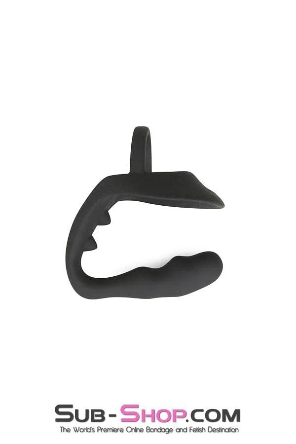 2390M      Prostate Plug with Stay Harder Cock and Balls Rings - LAST CHANCE - Final Closeout!