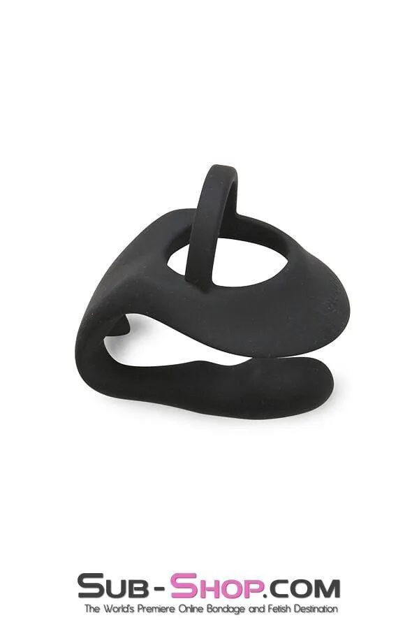 2390M      Prostate Plug with Stay Harder Cock and Balls Rings - LAST CHANCE - Final Closeout!
