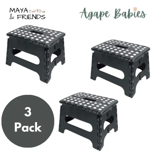 [3-Pack] Maya & Friends Folding Step Stool