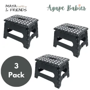 [3-Pack] Maya & Friends Folding Step Stool