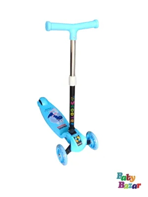 3-Wheel Kids Scooter with LED Wheels – Blue | Baby Bazar