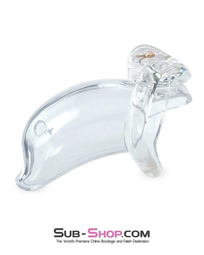 3734M      Bottled Up Clear High Security Male Chastity Device - LAST CHANCE - Final Closeout!
