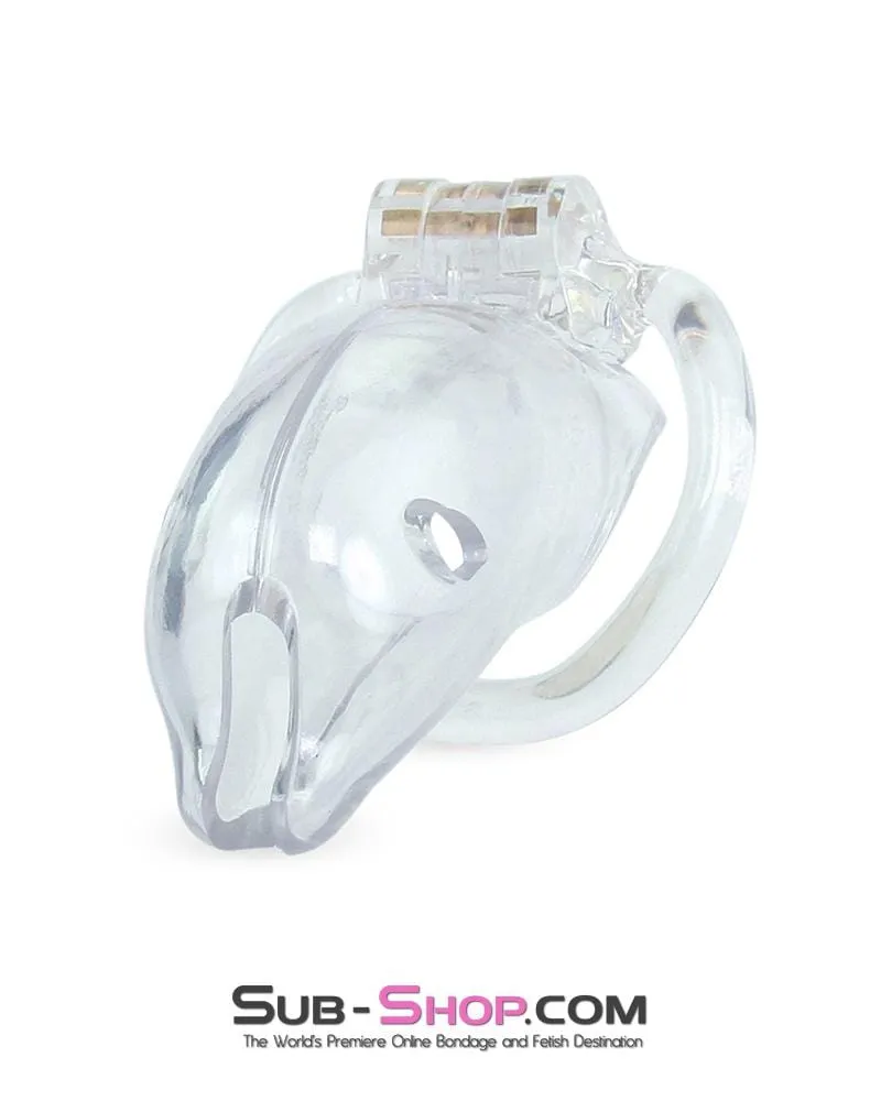 3734M      Bottled Up Clear High Security Male Chastity Device - LAST CHANCE - Final Closeout!