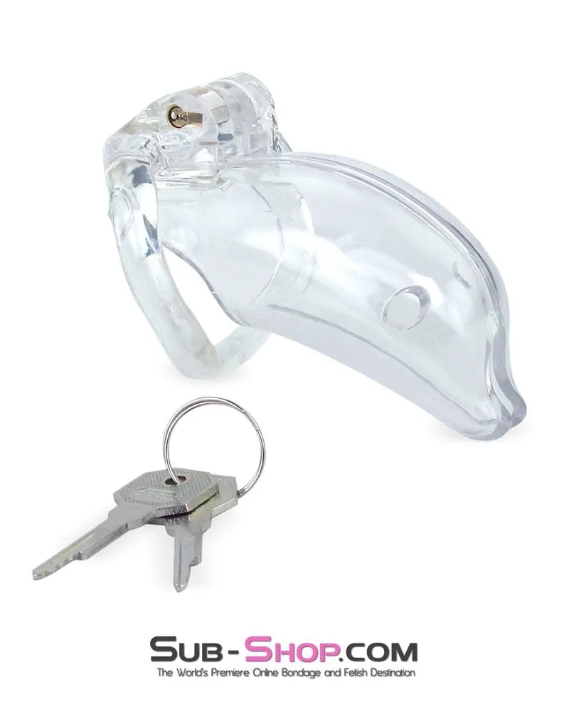 3734M      Bottled Up Clear High Security Male Chastity Device - LAST CHANCE - Final Closeout!