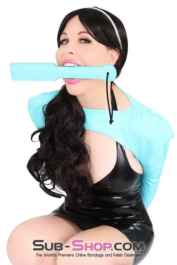 3751RS-SIS      Pretty Sissy Self Bound Open Breast Fetish Services Zippered Armbinder Top