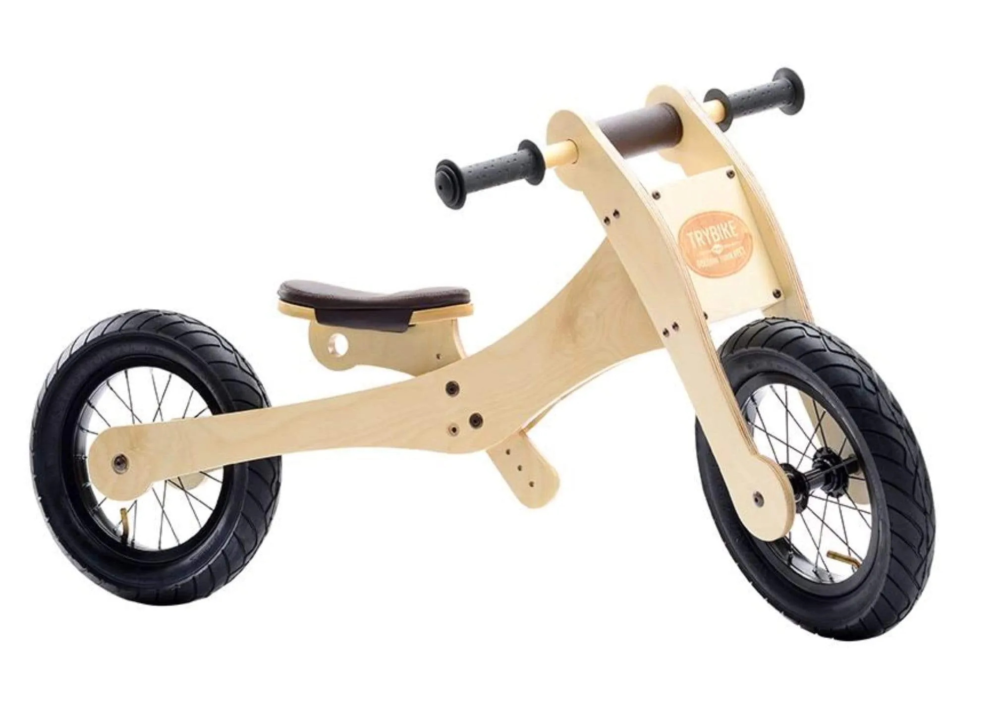 4 in 1 Wooden Trybike - Brown