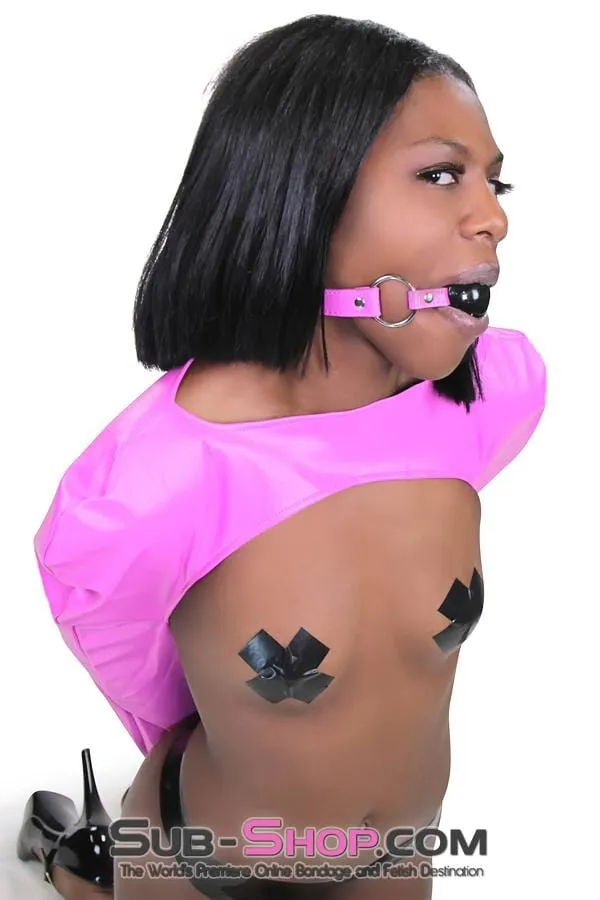 4739RS      Hot Pink Zippered Open Breast Armbinder Top