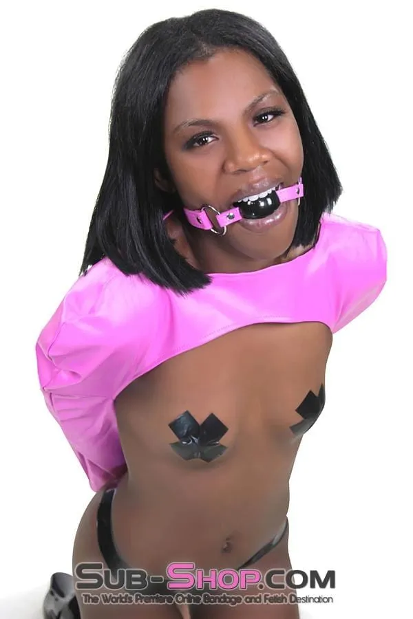4739RS      Hot Pink Zippered Open Breast Armbinder Top