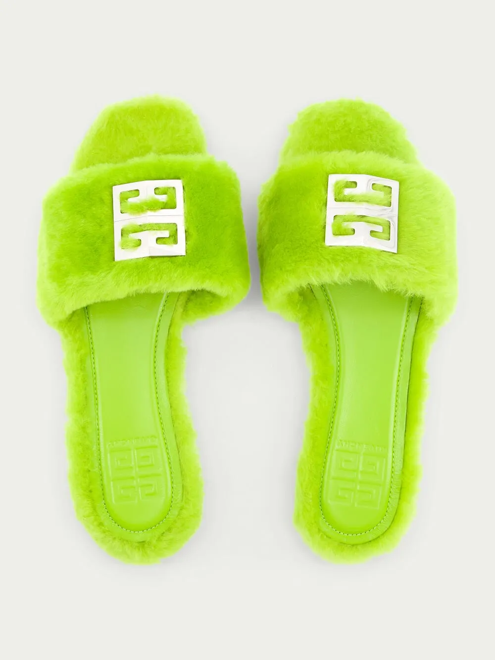 4G Flat Mule In Shearling