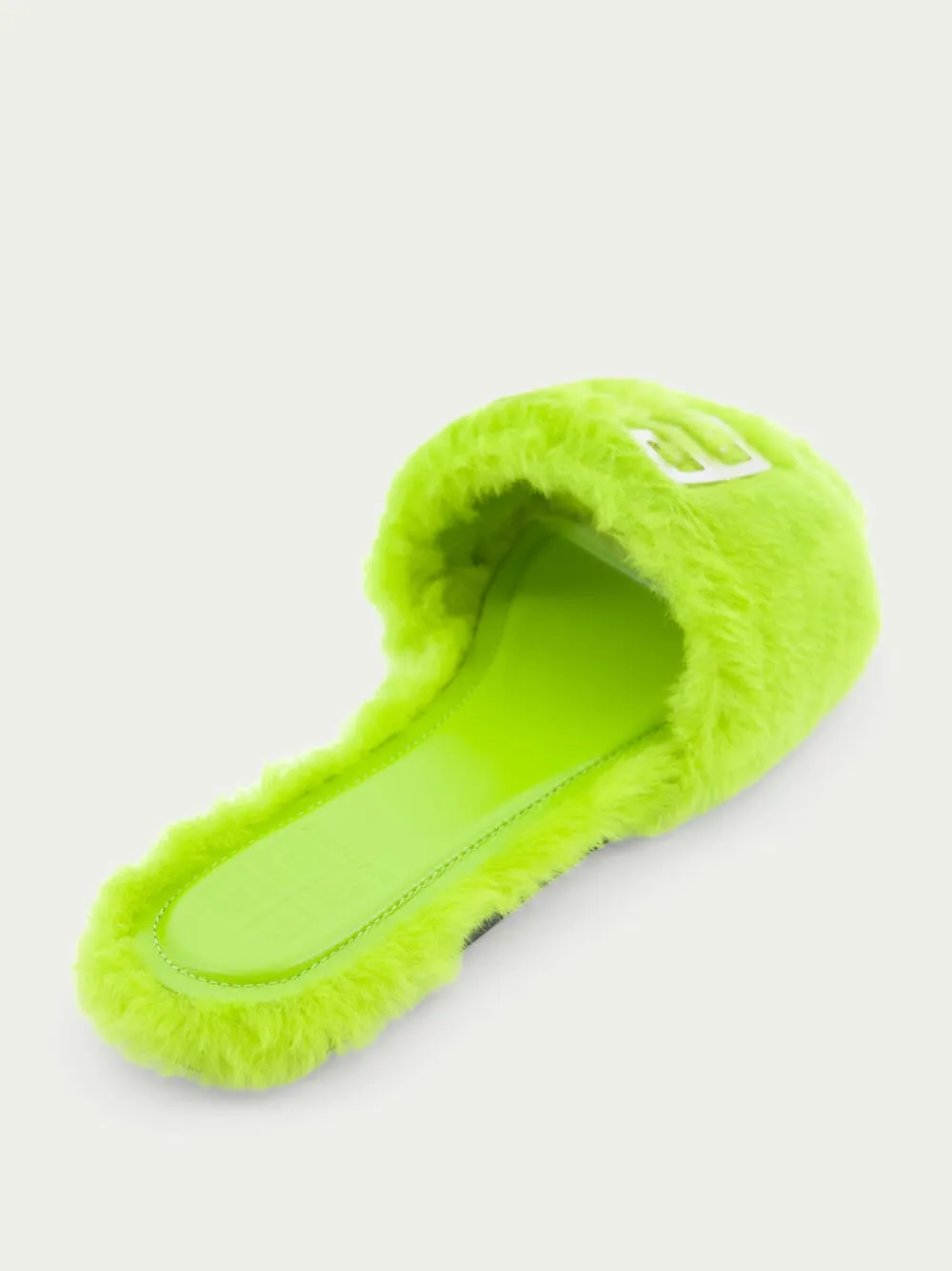 4G Flat Mule In Shearling