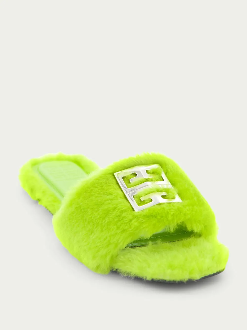 4G Flat Mule In Shearling