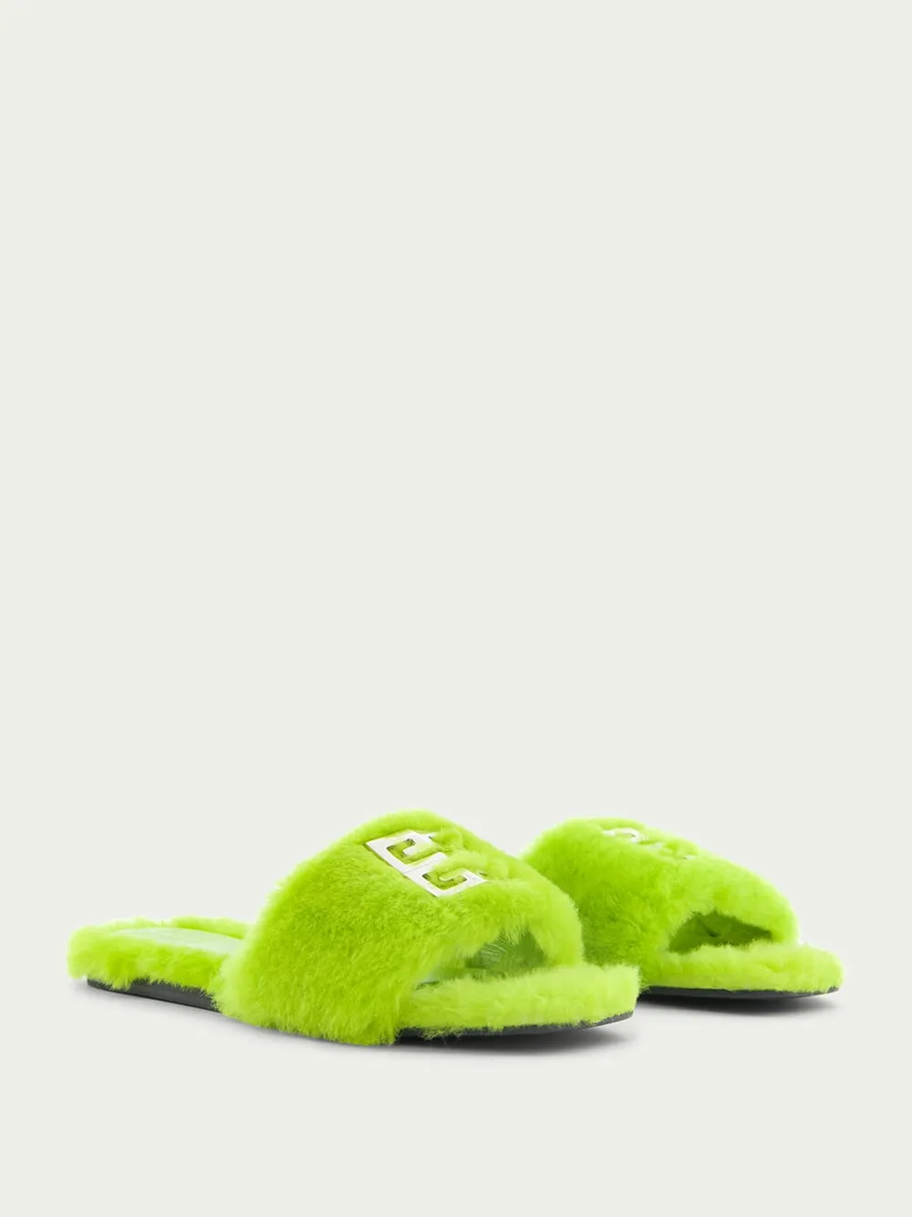 4G Flat Mule In Shearling
