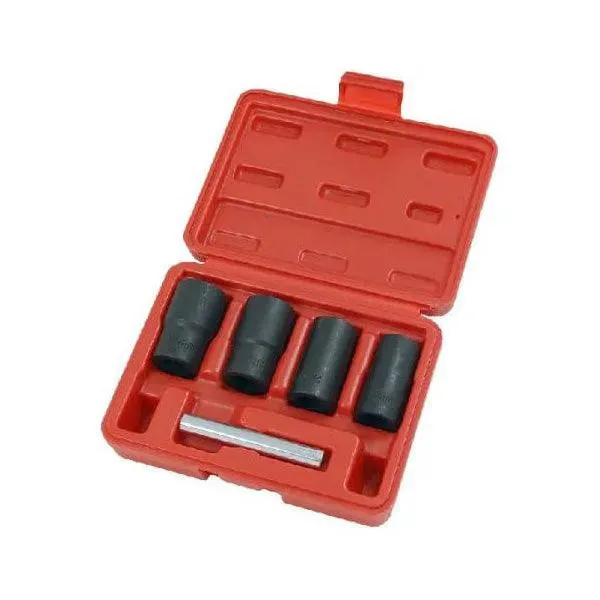 4pc Locking Wheel Nut Removers Grip & Twist Sockets Damaged Rounded Bolt 17-22mm