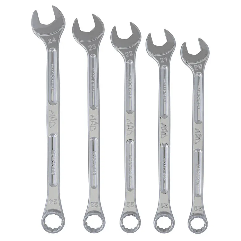 5-PC. Metric Combination Wrench Set - 12-PT.