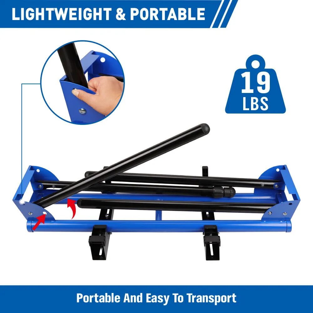 51" Miter Saw Stand with Sliding Rail and One-Piece Mounting Brackets - Lightweight & Portable