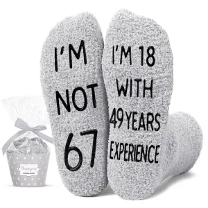 67th Birthday Gifts Ideas for Men - Socks for 67 Year Old Middle Aged Man, 67th Birthday Gifts for Him, 67 Year Old Gifts for Male