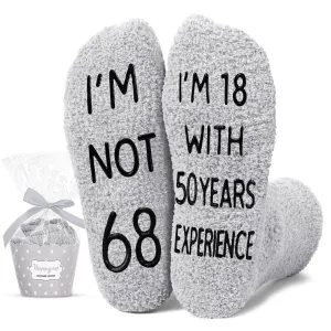 68th Birthday Gifts Ideas for Men - Socks for 68 Year Old Middle Aged Man, 68th Birthday Gifts for Him, 68 Year Old Gifts for Male