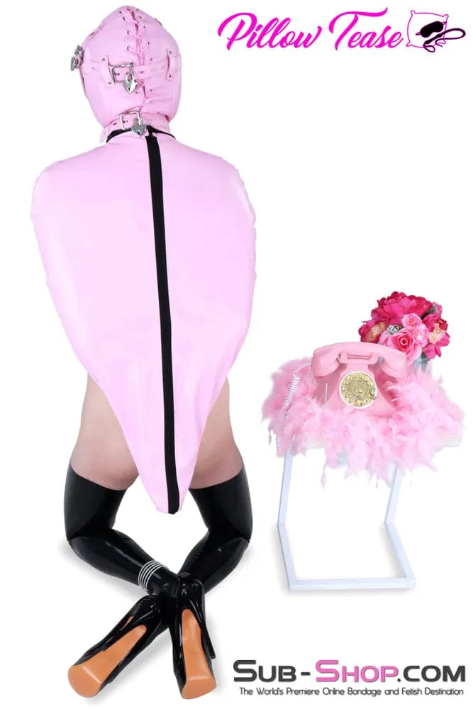 9787DL-SIS      Pretty Sissy Princess Pink Zippered Forced Feminization Fantasy Dungeon Mistress Armbinder Top