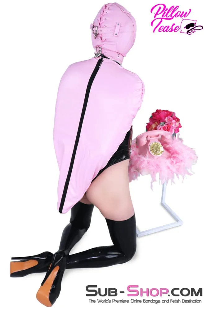 9787DL-SIS      Pretty Sissy Princess Pink Zippered Forced Feminization Fantasy Dungeon Mistress Armbinder Top