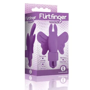 9's Flirt Finger Butterfly Finger Vibrator in Purple