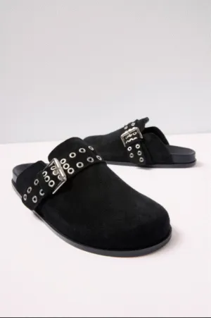 Alohas Halia Buckle Mule - Black