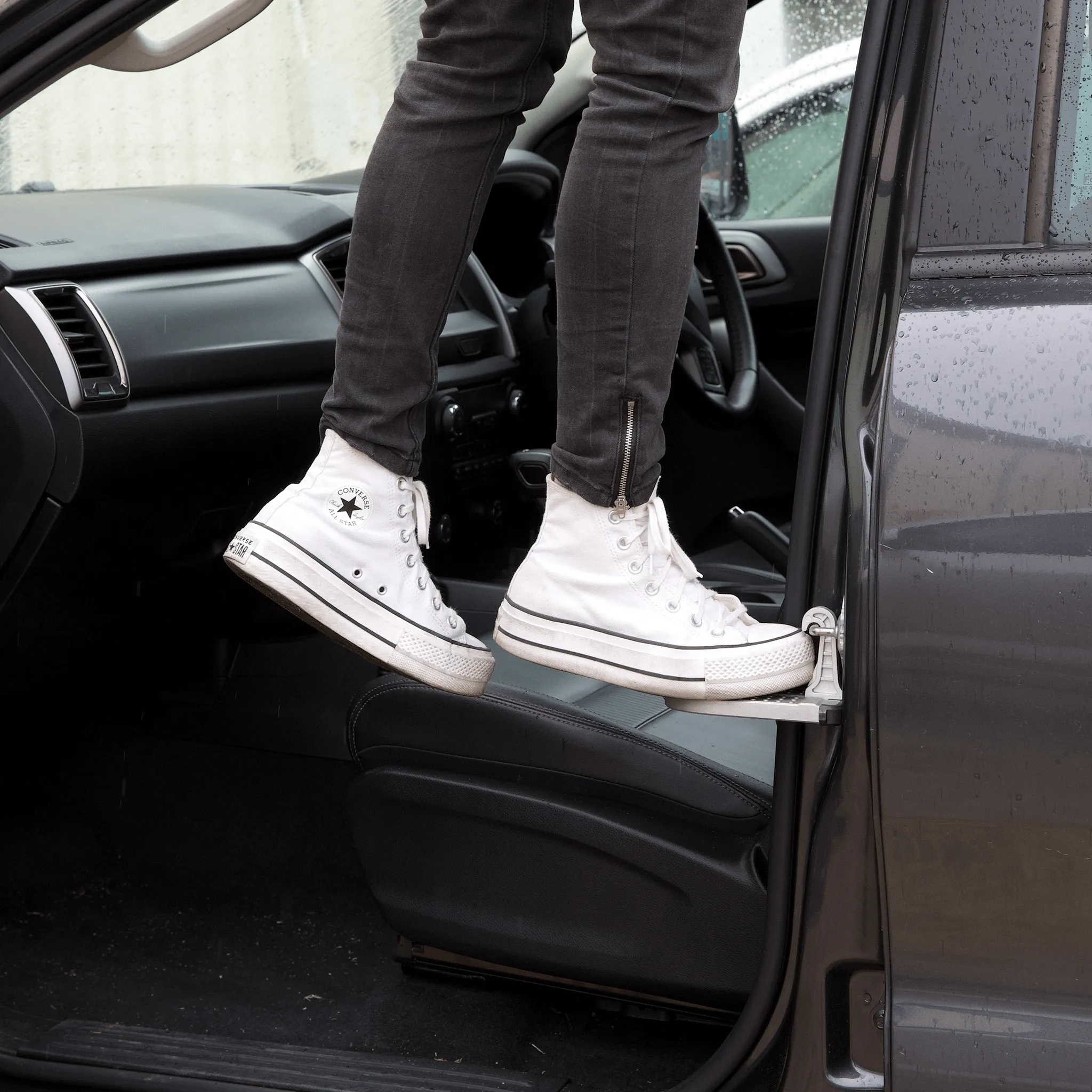 Aussie Traveller Car Door Step Pair Cast Alloy