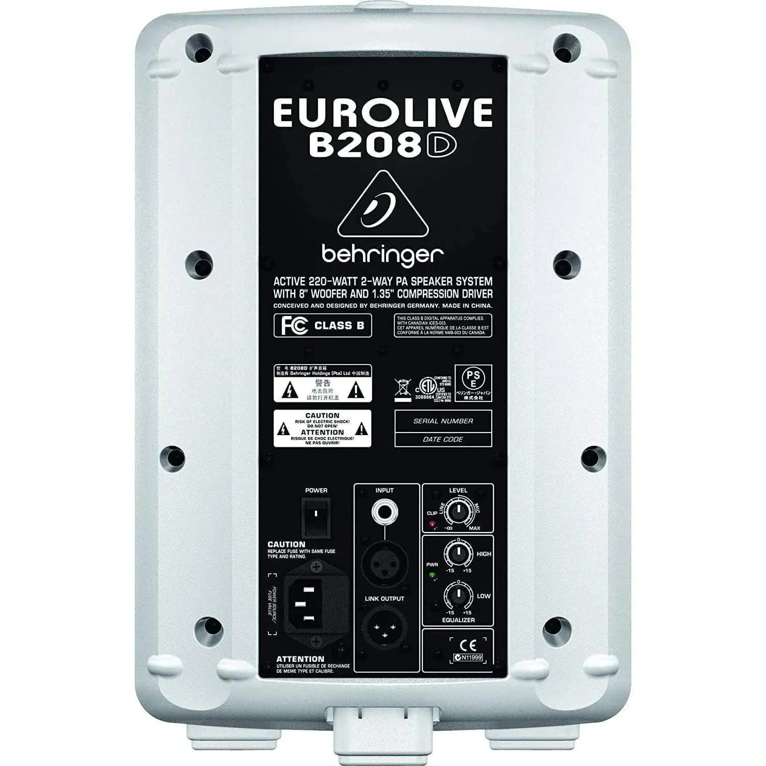 Behringer Eurolive B208D Active PA Speaker System - (Black/White)