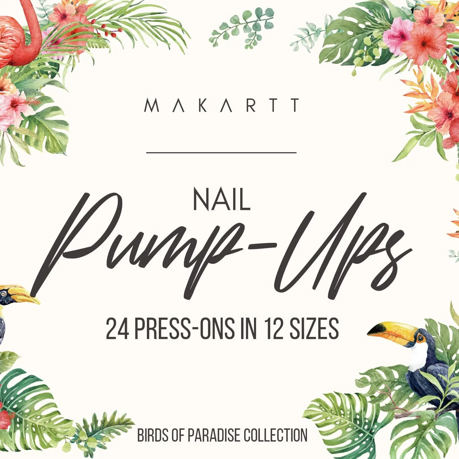 Birds of Paradise Acrylic Nail 'Pump-Ups'