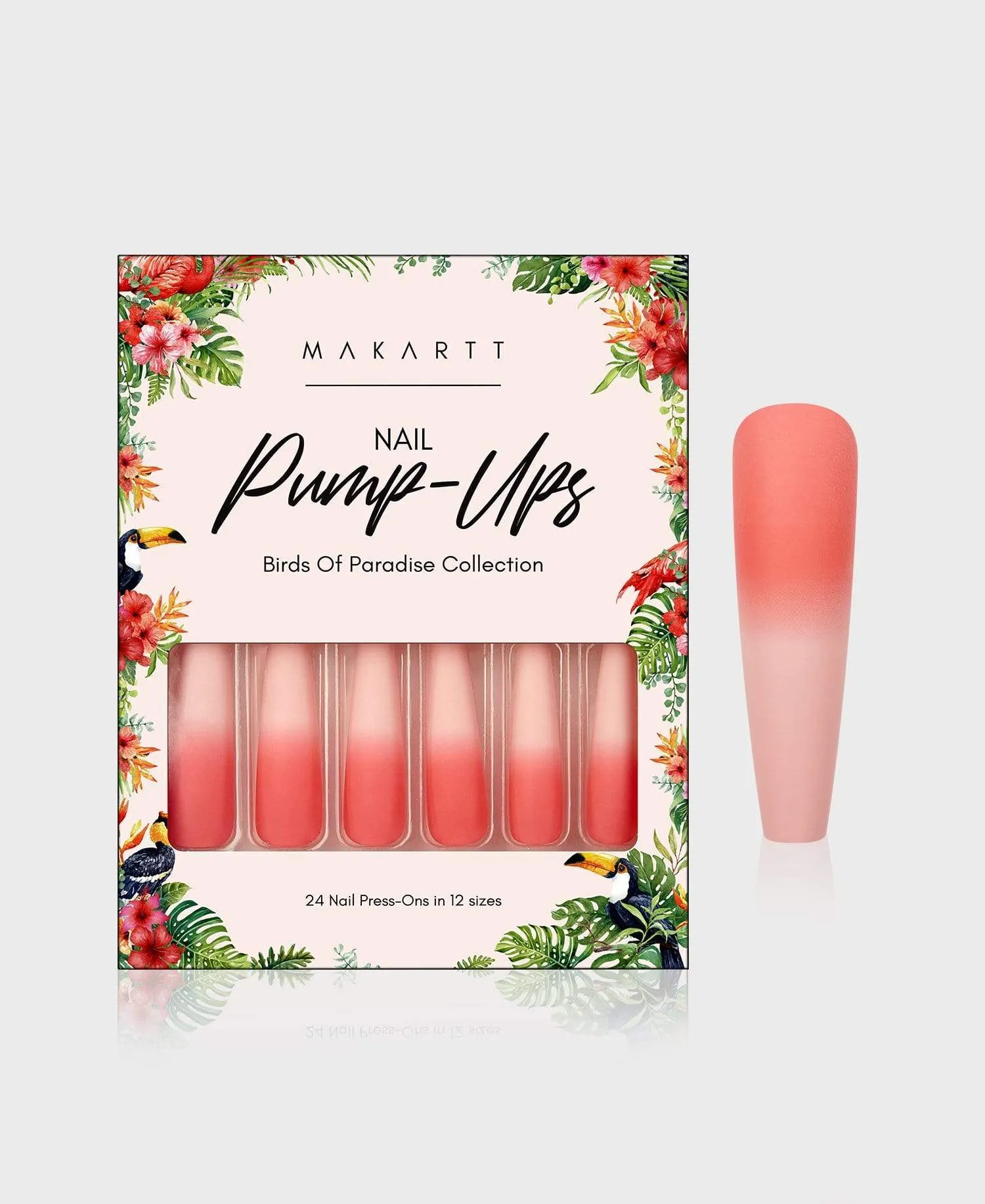 Birds of Paradise Acrylic Nail 'Pump-Ups'