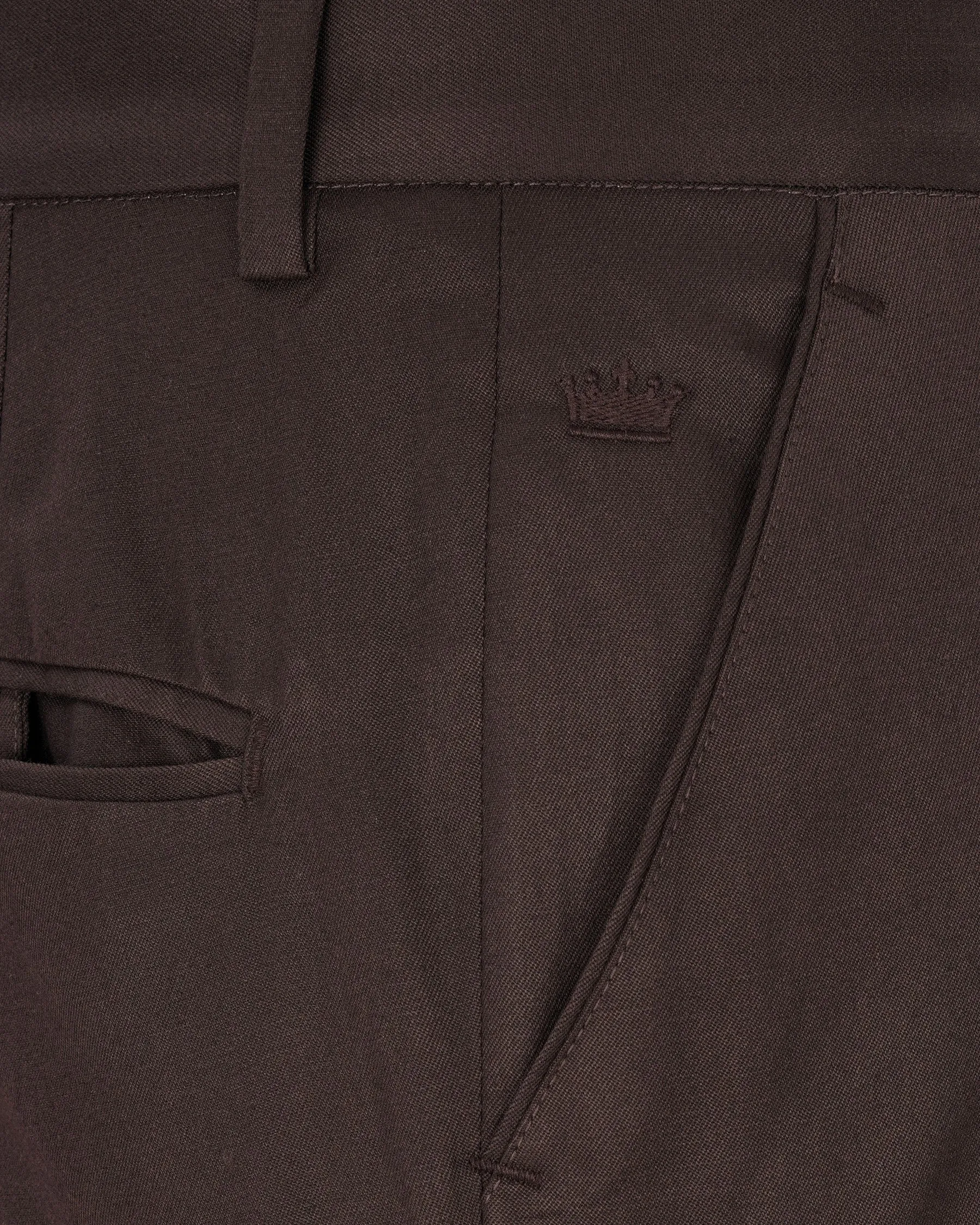 Bistre Brown Single Breasted Suit