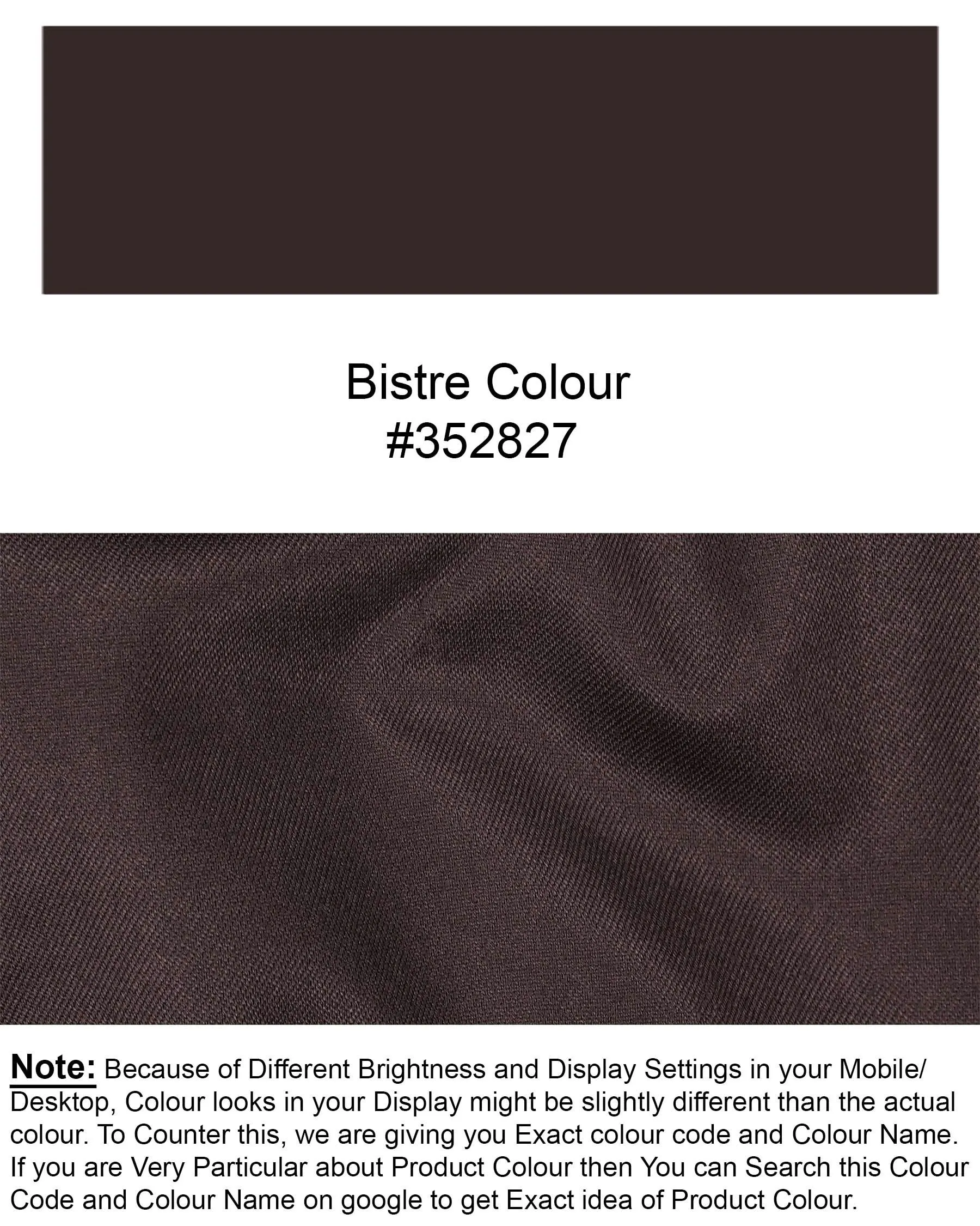 Bistre Brown Single Breasted Suit