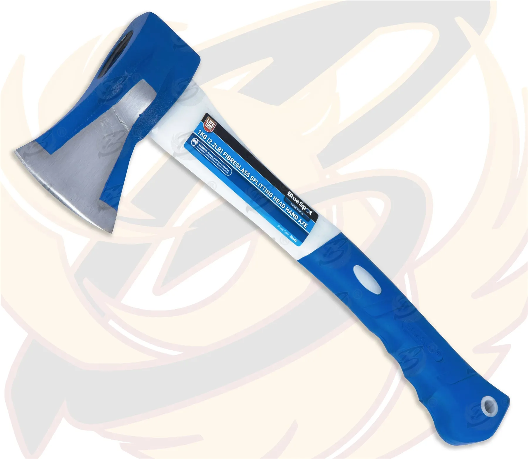 BLUESPOT 1KG ( 2.2LB ) FIBREGLASS SPLITTING HEAD HAND AXE