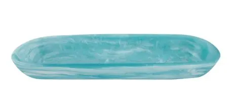 Boat Bowl Large Turquoise Swirl