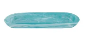 Boat Bowl Large Turquoise Swirl