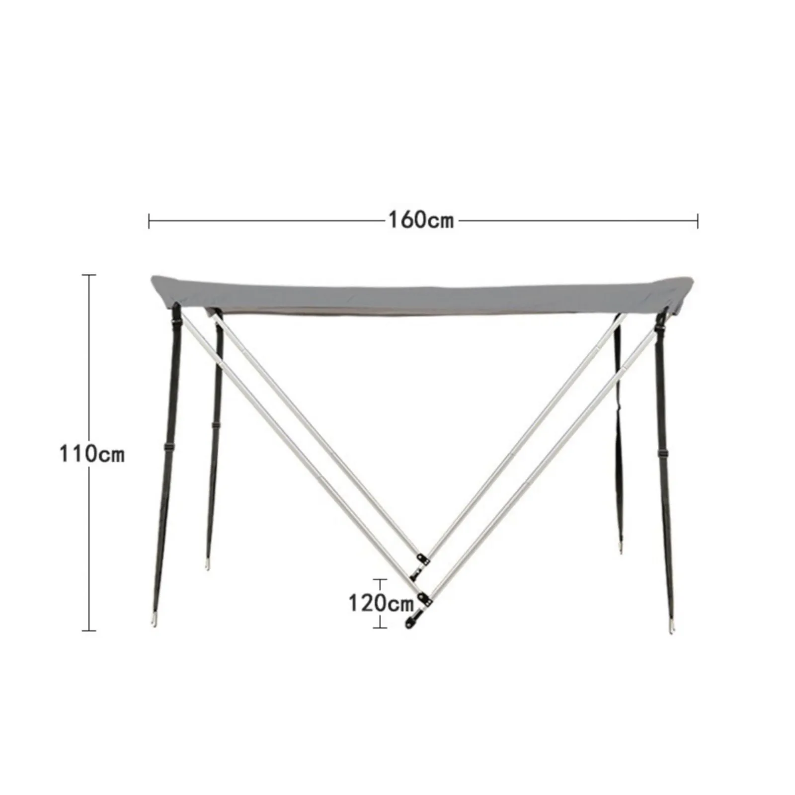 Boat Sun Shade Shelter For 2-4 Persons Inflatable Kayak Awning Canopy