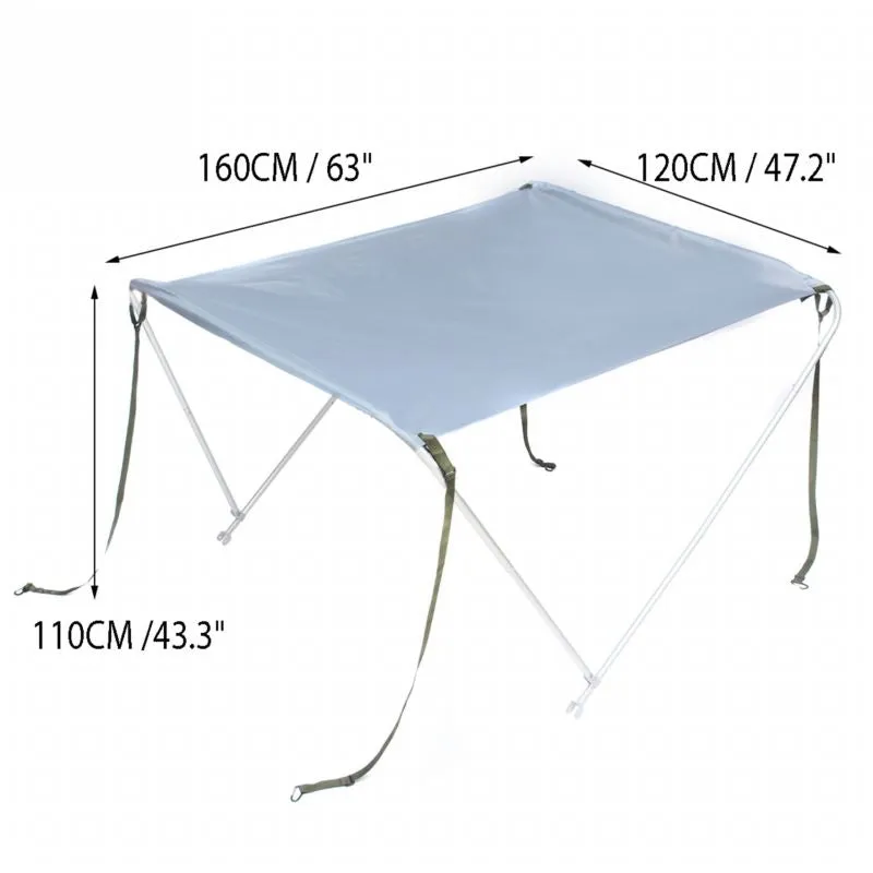 Boat Sun Shade Shelter For 2-4 Persons Inflatable Kayak Awning Canopy