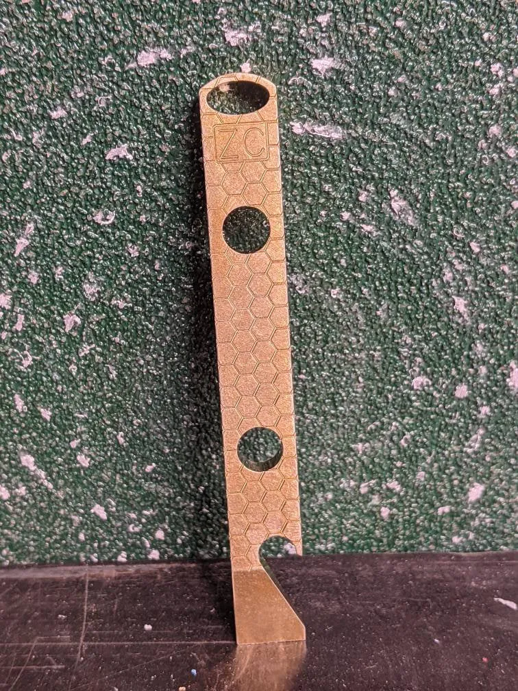 Brass Hex Pattern Pry Bar
