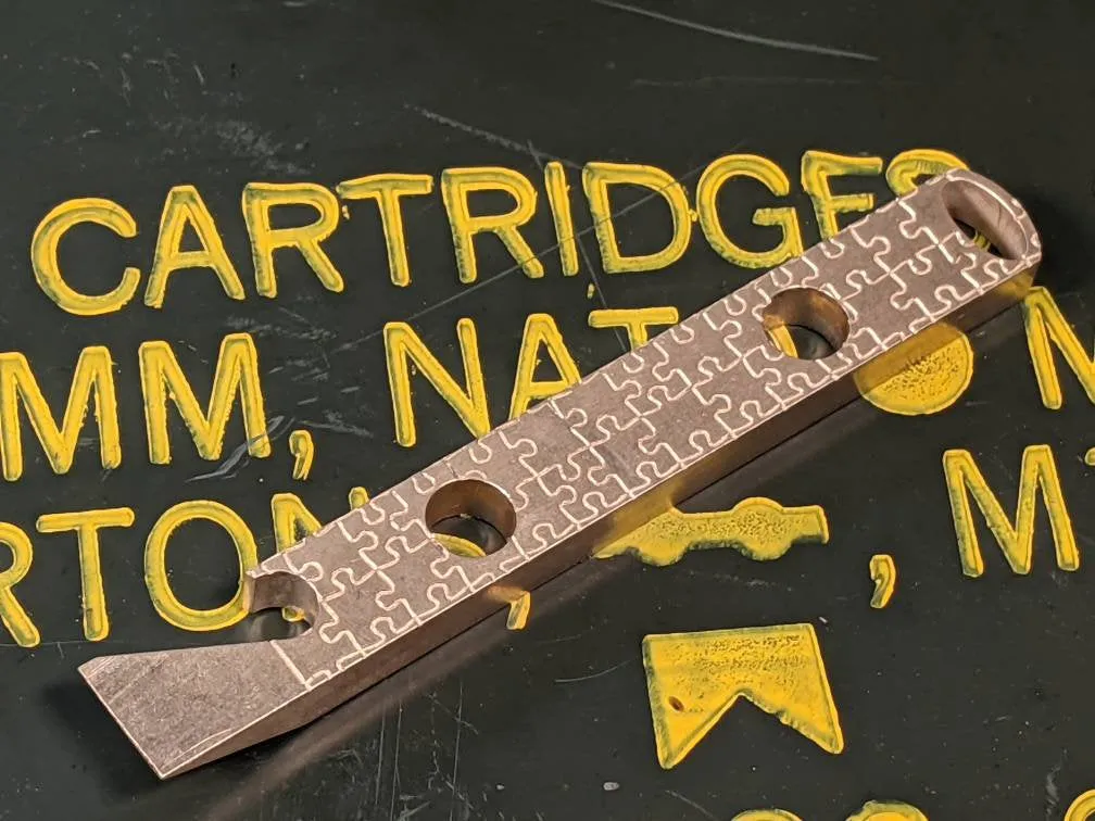 Brass Puzzle Pattern Pry Bar