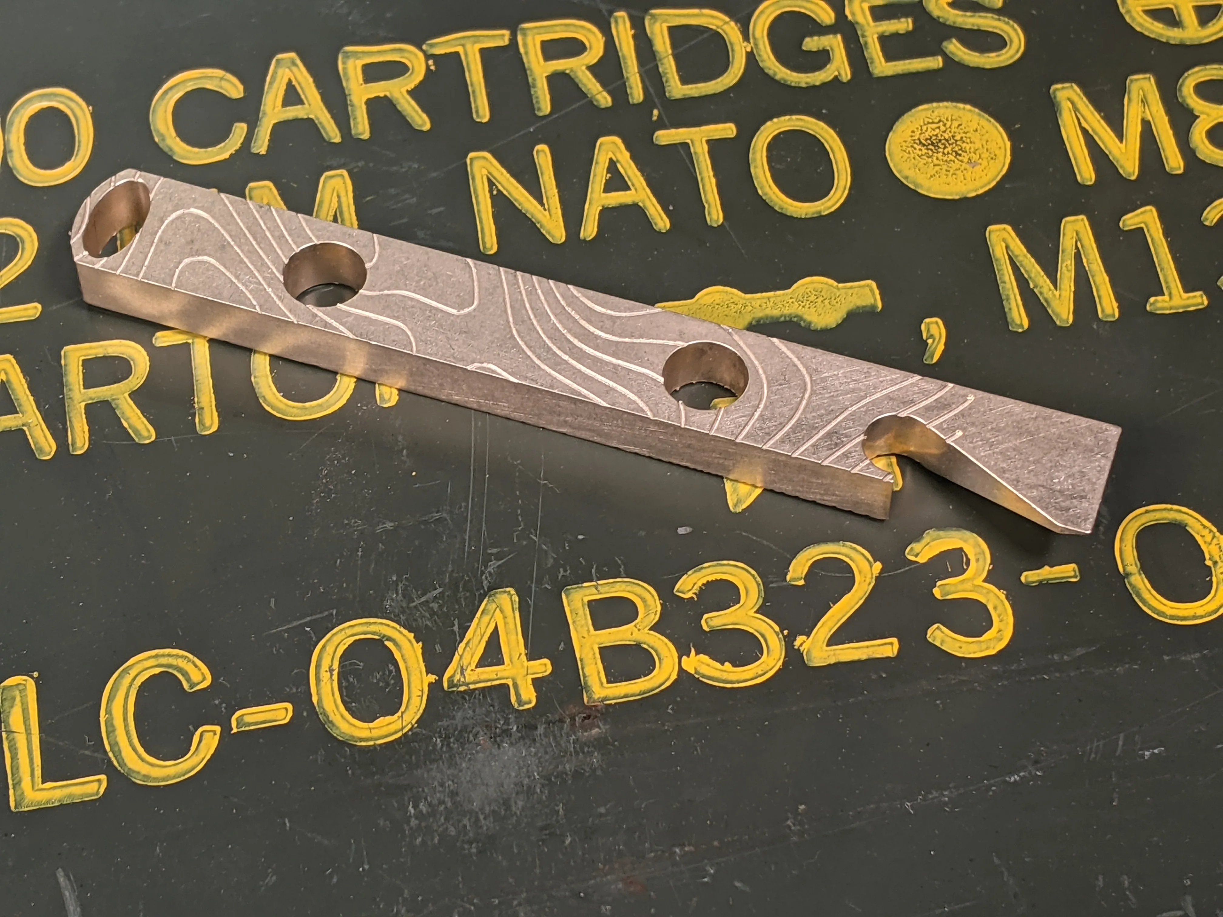 Brass Topo Pattern Pry Bar