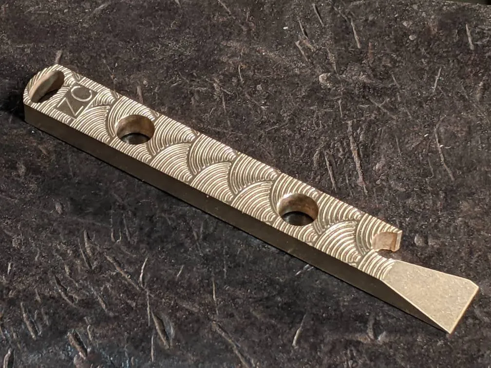 Brass Wave Pattern Pry Bar