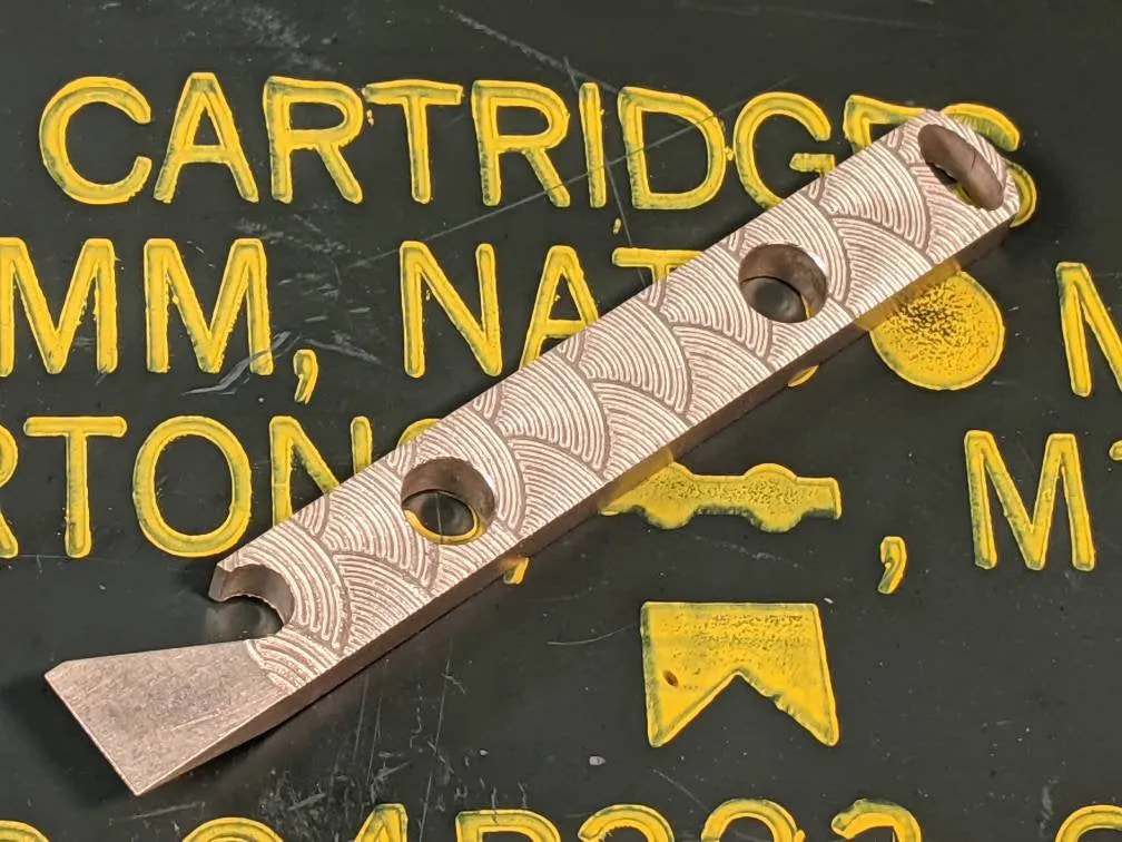 Brass Wave Pattern Pry Bar