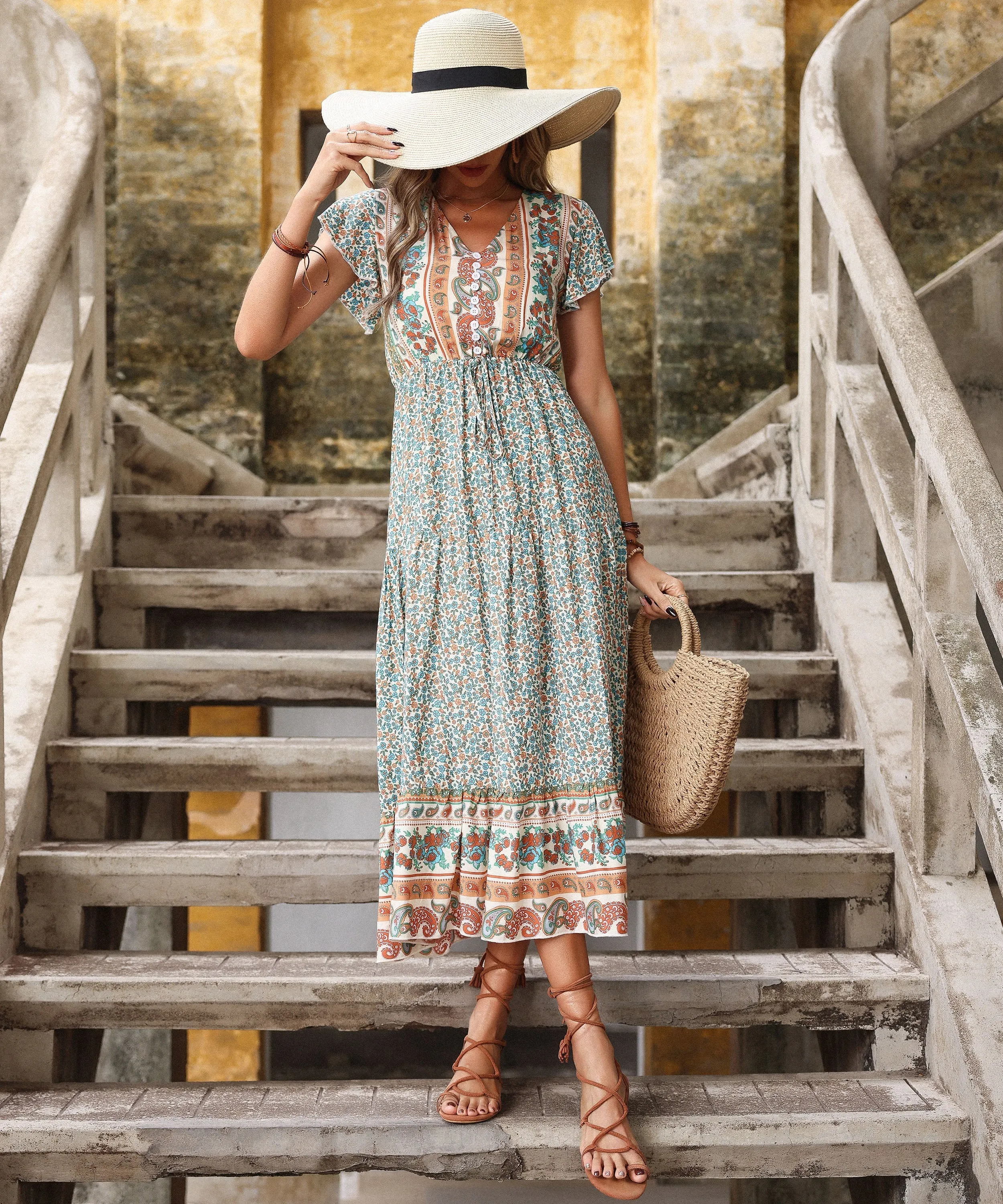 Cadena Maxi Dress - Green